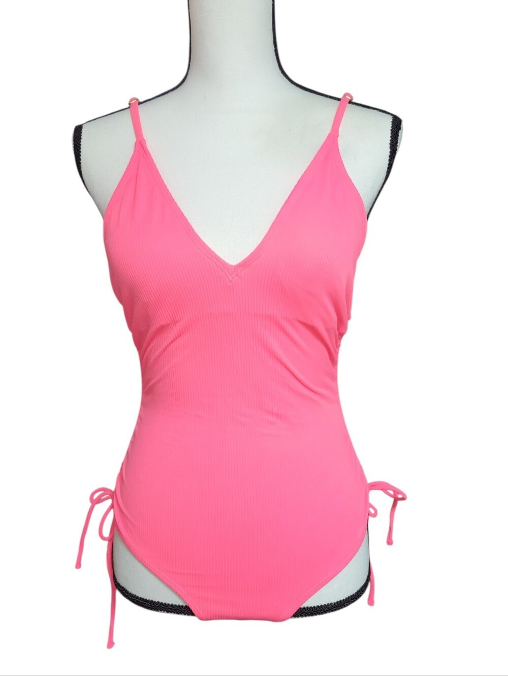 California Sunshine Ribbed One Piece Cinched Swimsuit